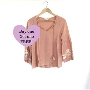 Love Tree Embroidered Blouse (A015)